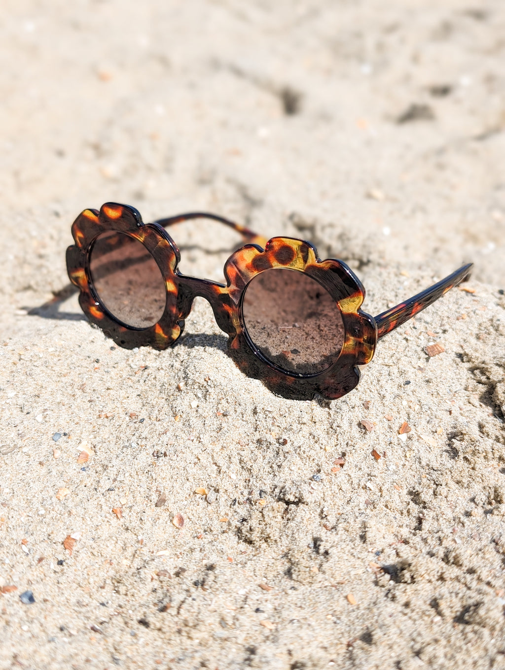 Sunglasses Flower Leopard Yellow / Brown