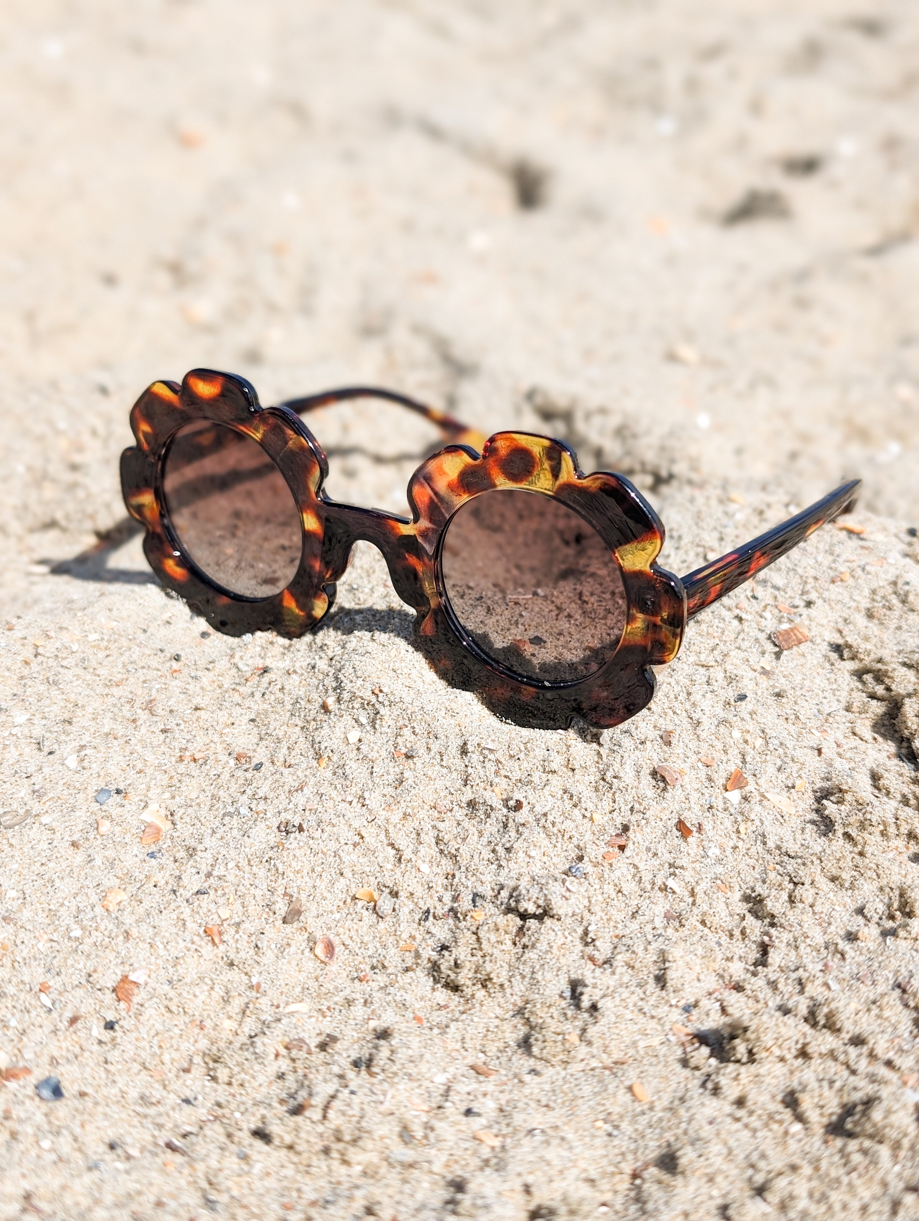 Sunglasses Flower Leopard Yellow / Brown
