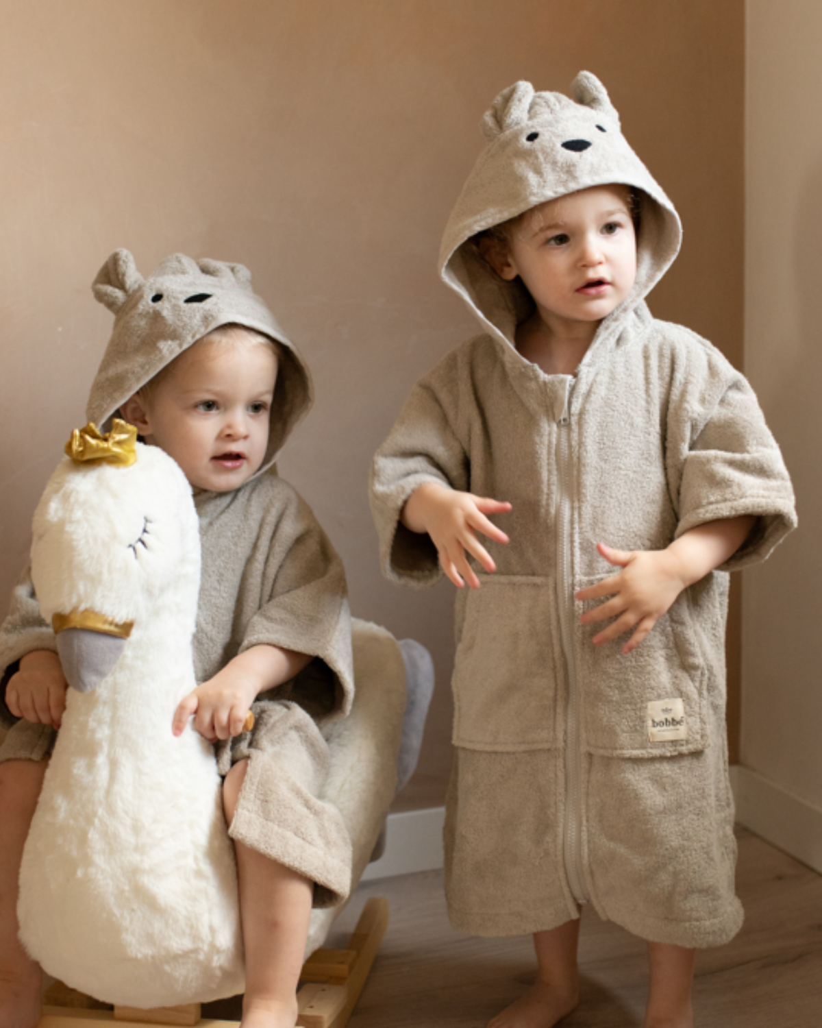 Kinderbadjas Beige