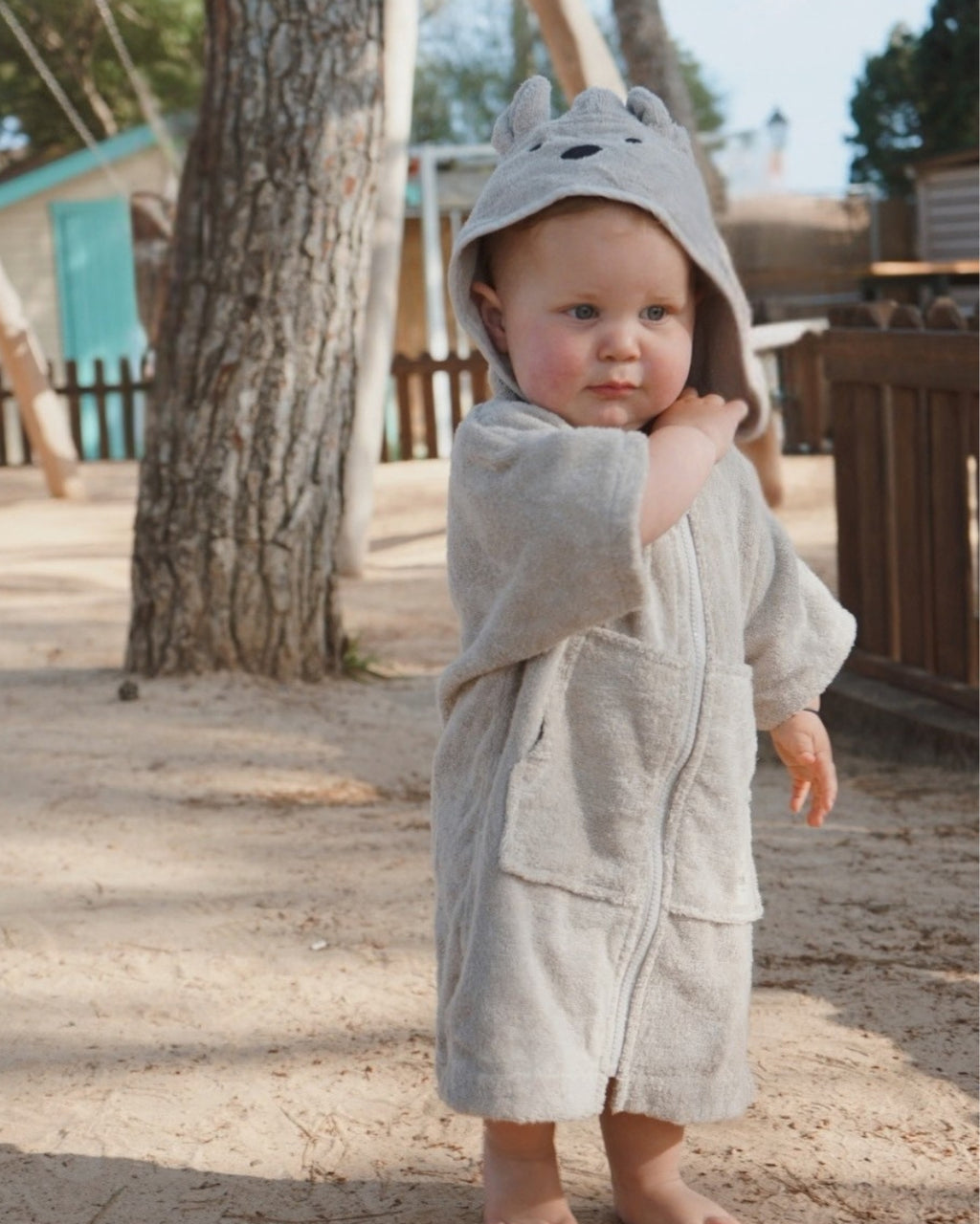 Kinderbadjas Beige