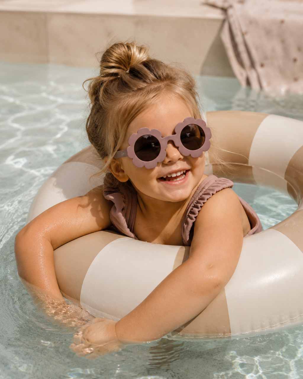 Sunglasses Flower Mauve