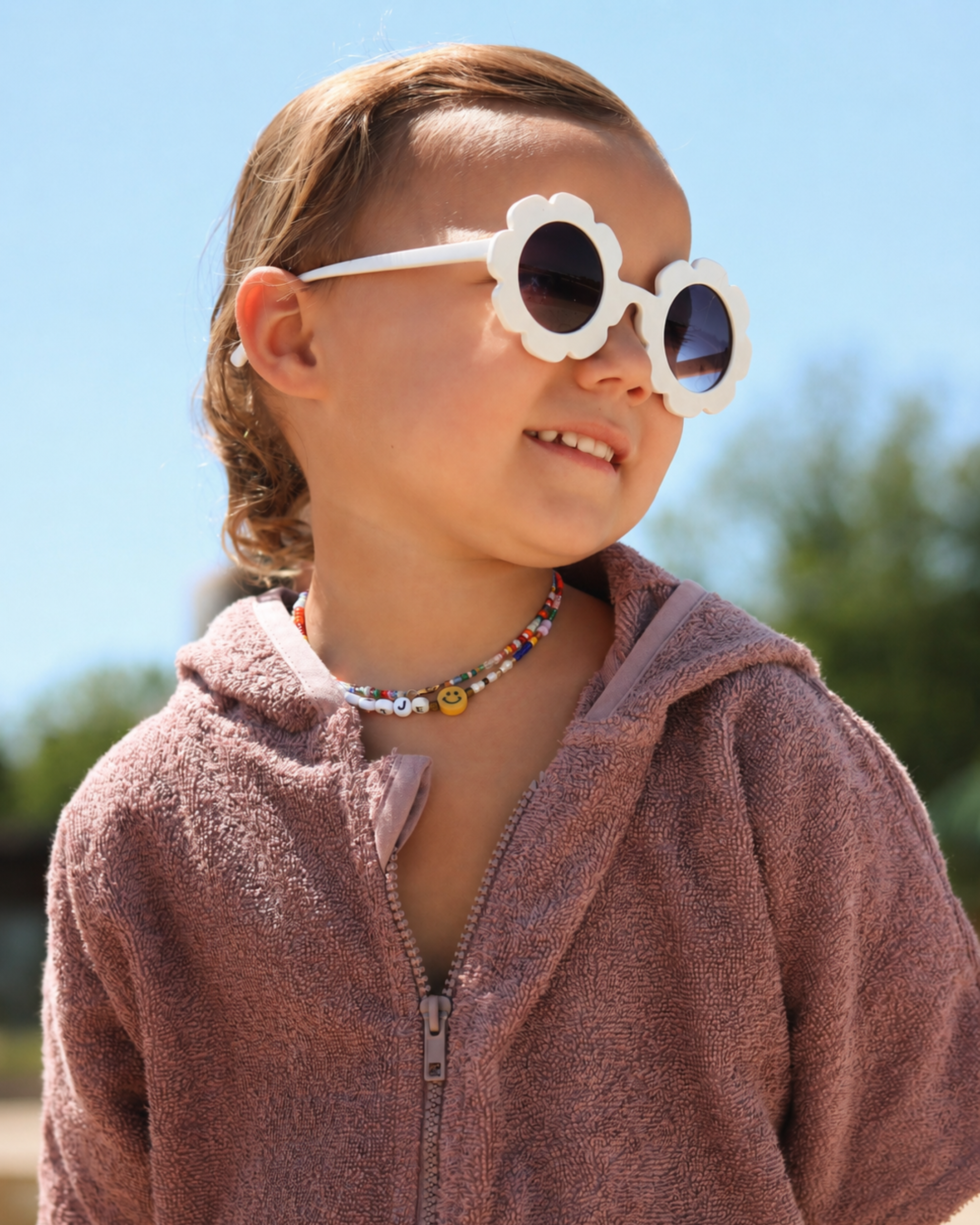Sunglasses Flower Off White
