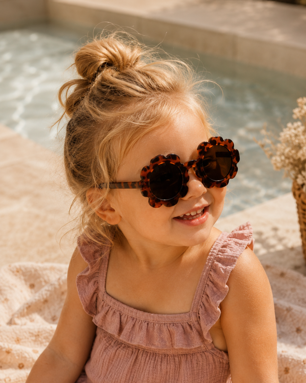 Sunglasses Flower Leopard Black / Brown