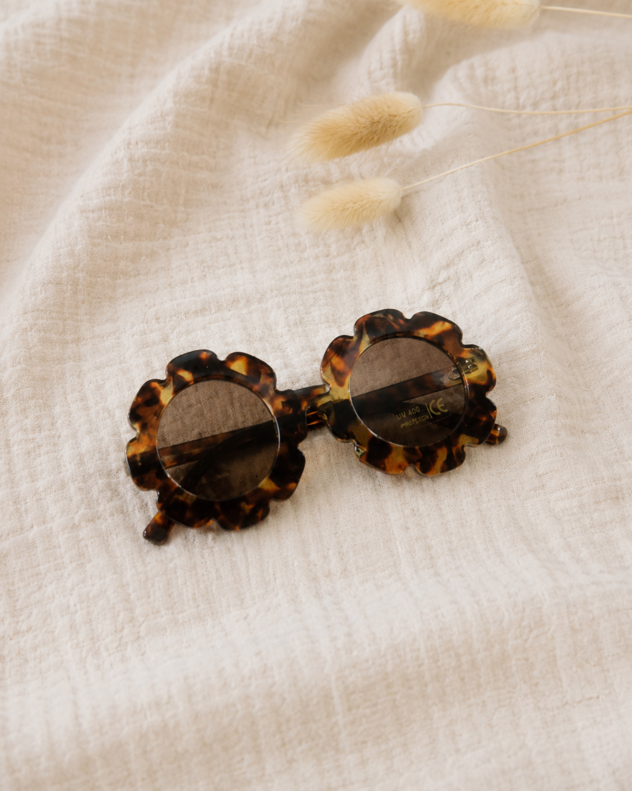 Sunglasses Flower Leopard Yellow / Brown