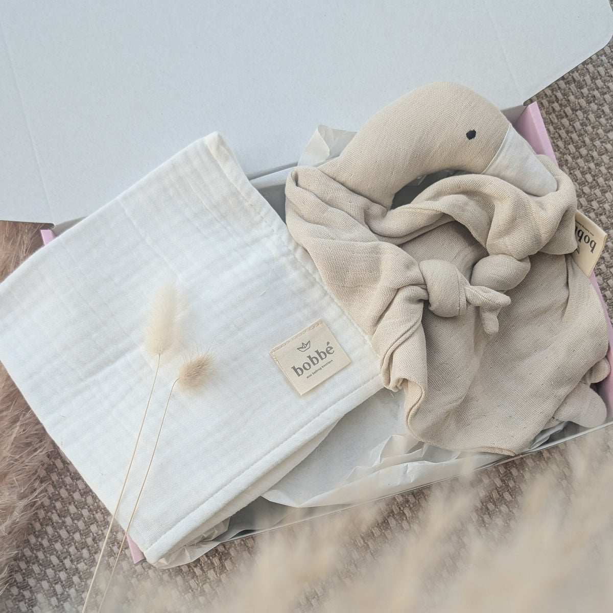 Brievenbus Kraamcadeau – Hydrofiel & Cuddle Goose